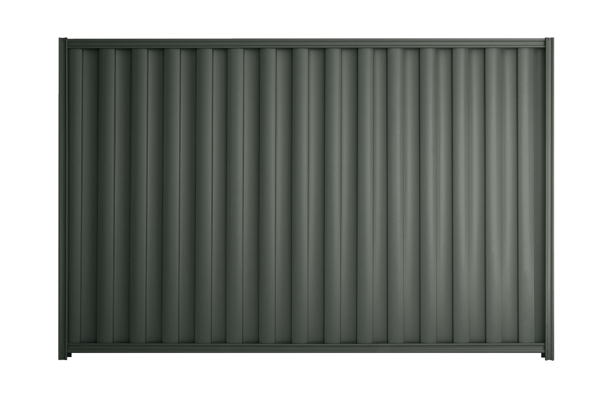 Good Neighbour Wavelok 1500mm High Fence Panel Sheet: Slate Grey, Post/Track: Slate Grey