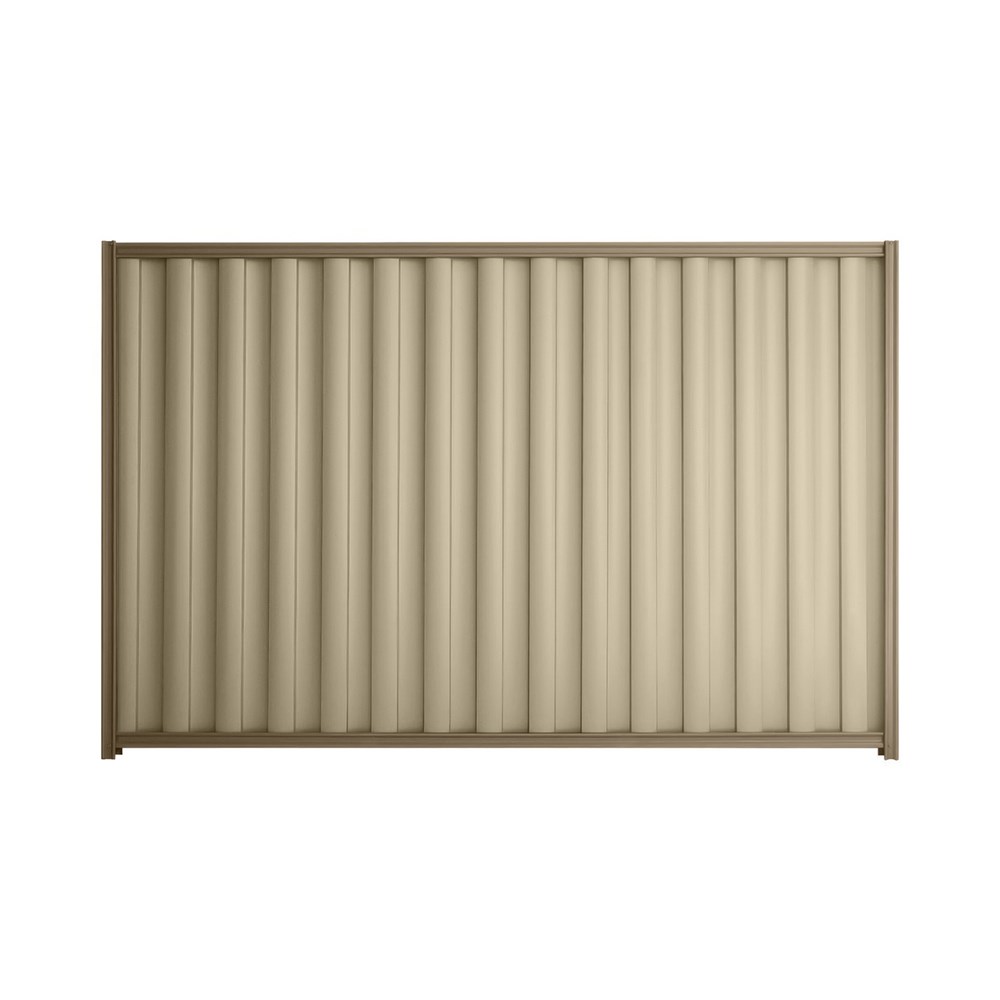 Good Neighbour® Wavelok® 1200mm High Fence Panel Sheet: Merino Post/Track: Beige