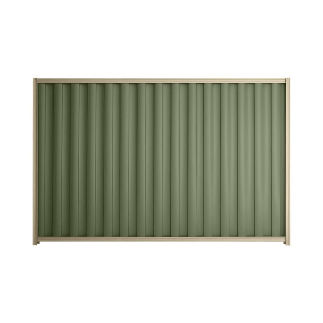 Good Neighbour® Wavelok® 1200mm High Fence Panel Sheet: Mist Green Post/Track: Merino