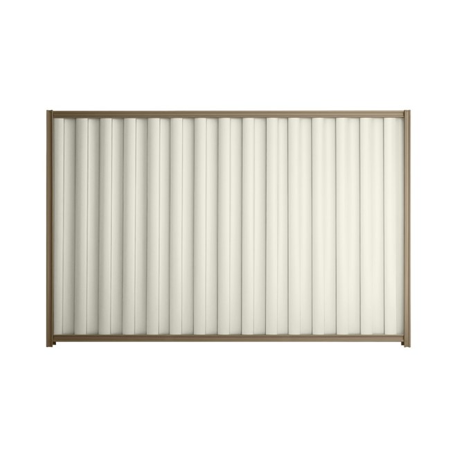 Good Neighbour® Wavelok® 1200mm High Fence Panel Sheet: Off White Post/Track: Beige