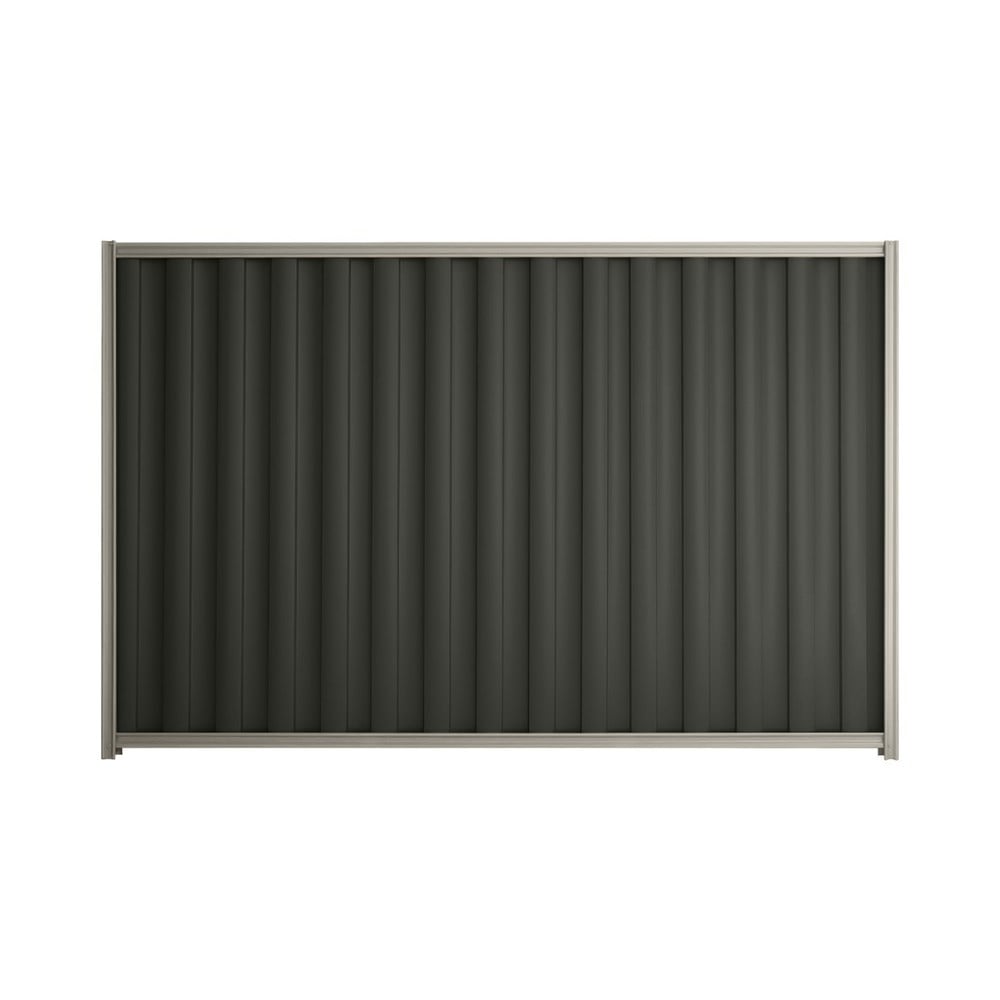 Good Neighbour® Wavelok® 1200mm High Fence Panel Sheet: Slate Grey Post/Track: Birch