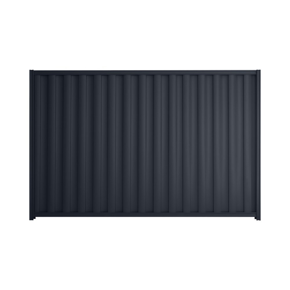 Good Neighbour® Wavelok® 1500mm High Fence Panel Sheet: Dark Stone Post/Track: Dark Stone