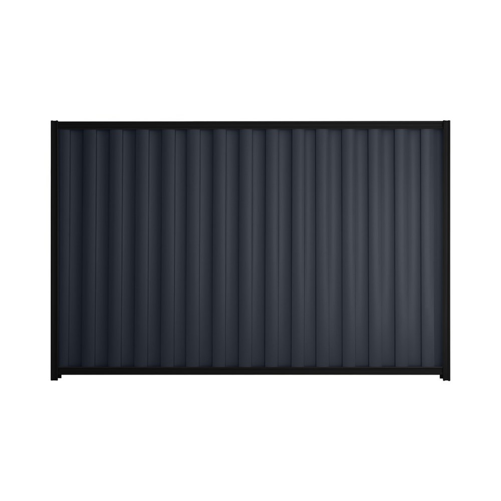 Good Neighbour® Wavelok® 1500mm High Fence Panel Sheet: Dark Stone Post/Track: Ebony