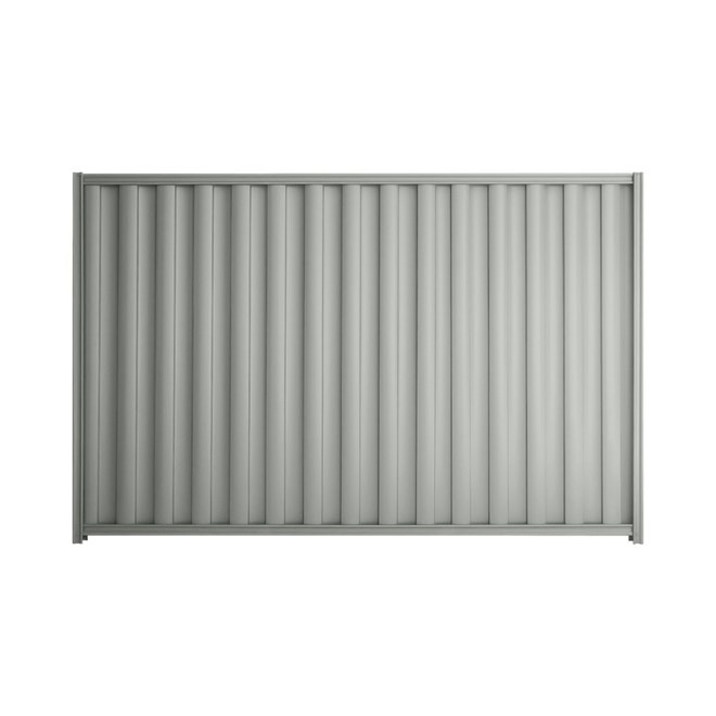 Good Neighbour® Wavelok® 1500mm High Fence Panel Sheet: Gull Grey Post/Track: Gull Grey