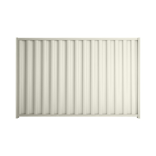 Good Neighbour® Wavelok® 1500mm High Fence Panel Sheet: Off White Post/Track: Off White