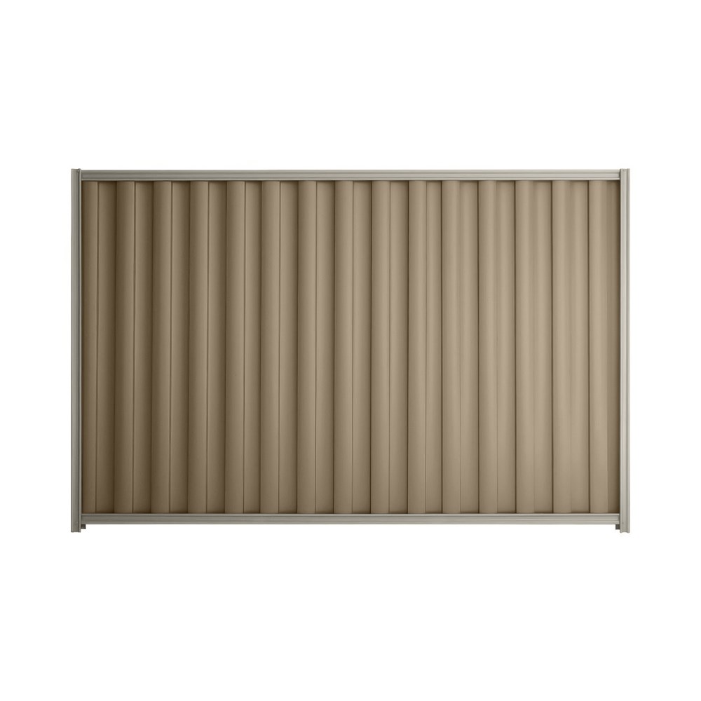 Good Neighbour® Wavelok® 1800mm High Fence Panel Sheet: Beige Post/Track: Birch