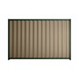 Good Neighbour® Wavelok® 1800mm High Fence Panel Sheet: Beige Post/Track: Caulfield Green