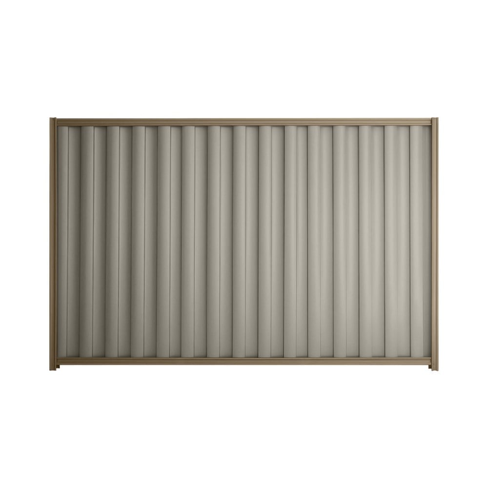 Good Neighbour® Wavelok® 1800mm High Fence Panel Sheet: Birch Post/Track: Beige