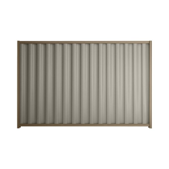 Good Neighbour® Wavelok® 1800mm High Fence Panel Sheet: Birch Post/Track: Beige