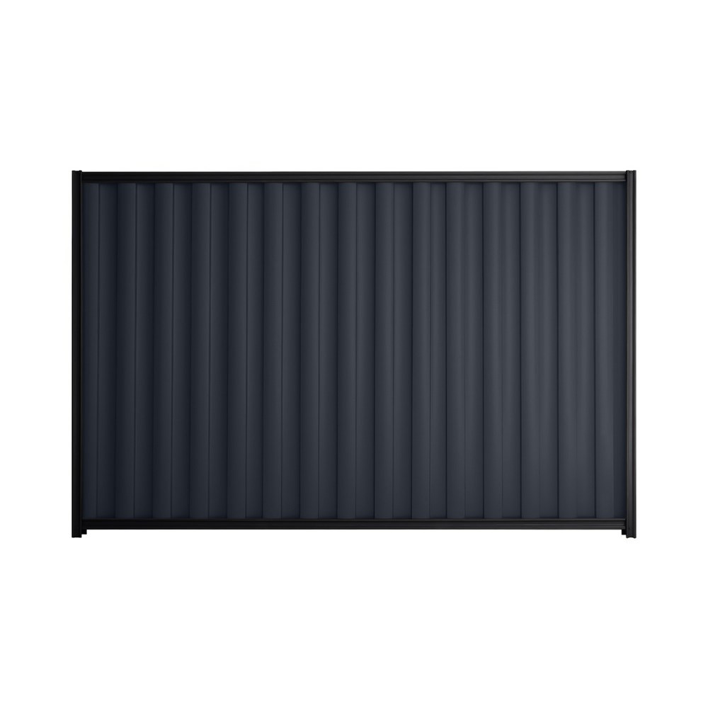 Good Neighbour® Wavelok® 1800mm High Fence Panel Sheet: Dark Stone Post/Track: Gun Metal Grey