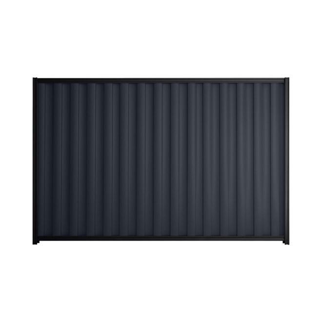 Good Neighbour® Wavelok® 1800mm High Fence Panel Sheet: Dark Stone Post/Track: Gun Metal Grey