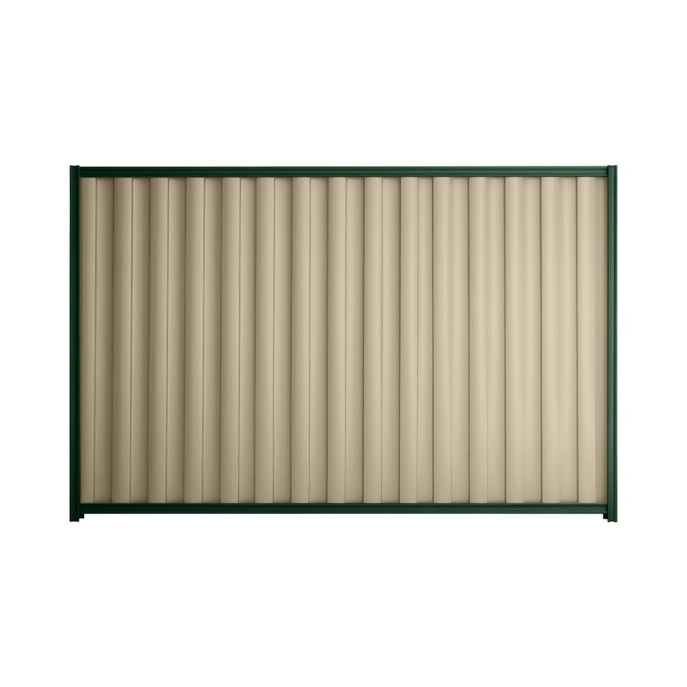 Good Neighbour® Wavelok® 1800mm High Fence Panel Sheet: Merino Post/Track: Caulfield Green