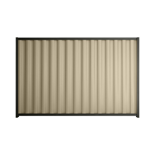 Good Neighbour® Wavelok® 1800mm High Fence Panel Sheet: Merino Post/Track: Slate Grey