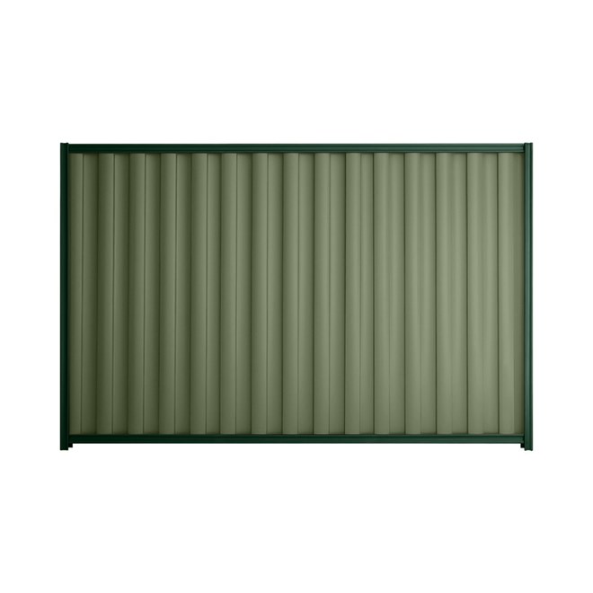 Good Neighbour® Wavelok® 1800mm High Fence Panel Sheet: Mist Green Post/Track: Caulfield Green
