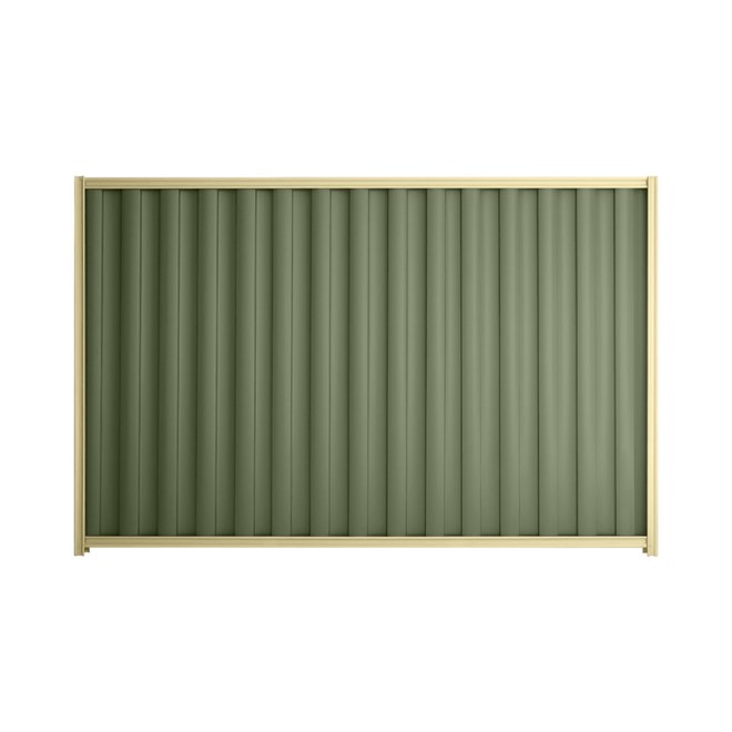 Good Neighbour® Wavelok® 1800mm High Fence Panel Sheet: Mist Green Post/Track: Primrose