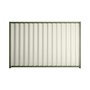 Good Neighbour® Wavelok® 1800mm High Fence Panel Sheet: Off White Post/Track: Mist Green