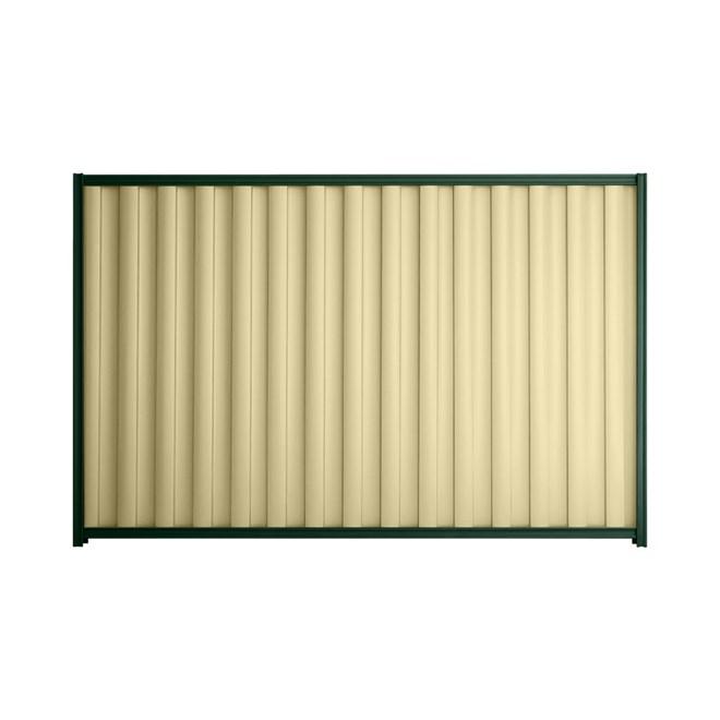 Good Neighbour® Wavelok® 1800mm High Fence Panel Sheet: Primrose Post/Track: Caulfield Green