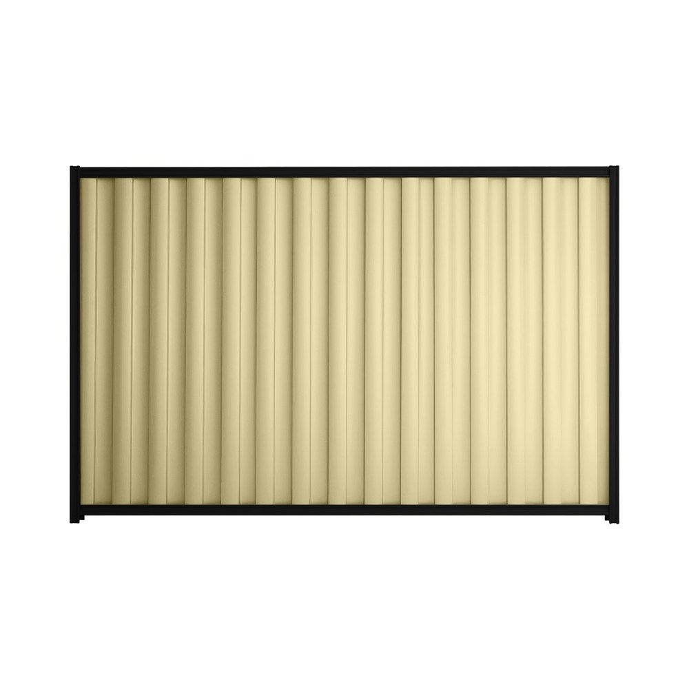 Good Neighbour® Wavelok® 1800mm High Fence Panel Sheet: Primrose Post/Track: Ebony