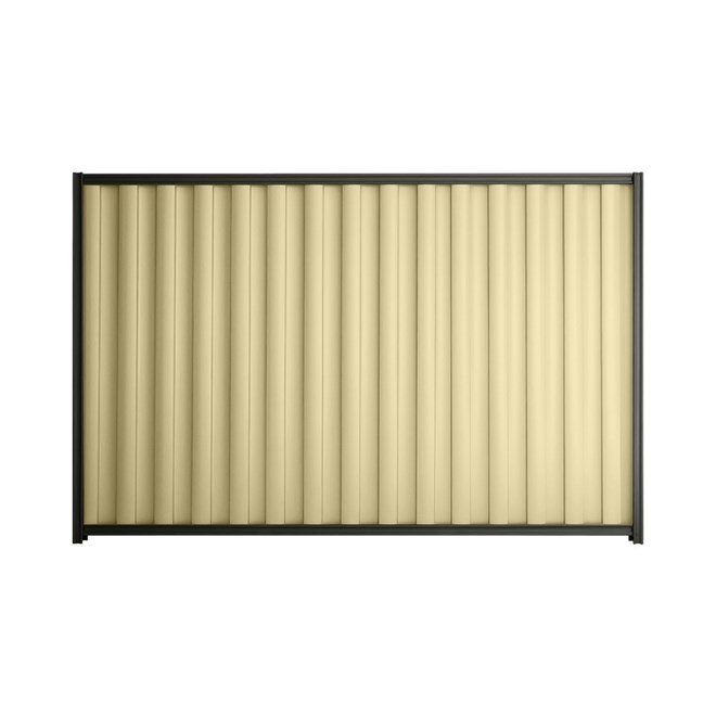 Good Neighbour® Wavelok® 1800mm High Fence Panel Sheet: Primrose Post/Track: Slate Grey