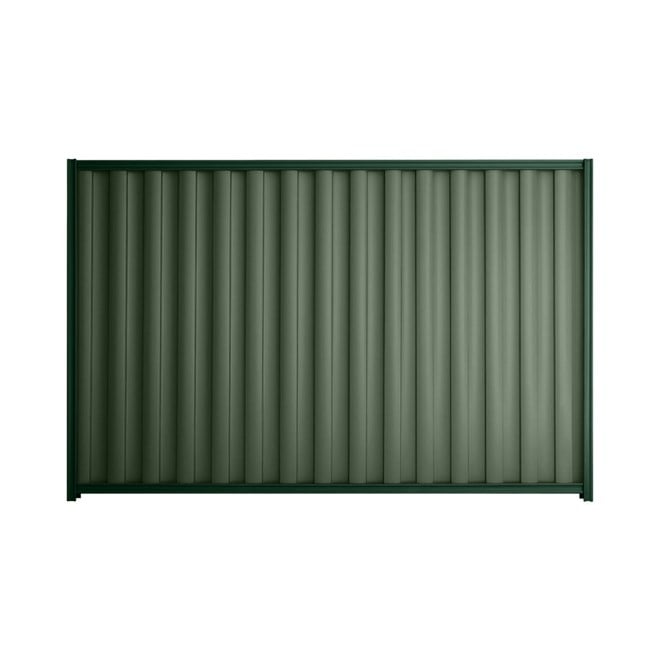 Good Neighbour® Wavelok® 1800mm High Fence Panel Sheet: Rivergum Post/Track: Caulfield Green