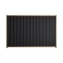 Good Neighbour® Wavelok® 2100mm High Fence Panel Sheet: Gun Metal Grey Post/Track: Beige