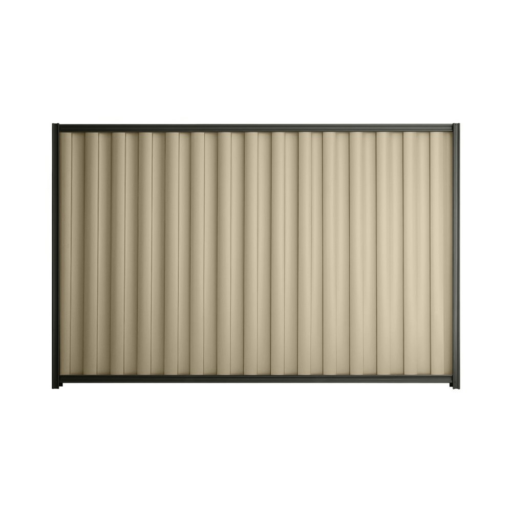 Good Neighbour® Wavelok® 2100mm High Fence Panel Sheet: Merino Post/Track: Slate Grey