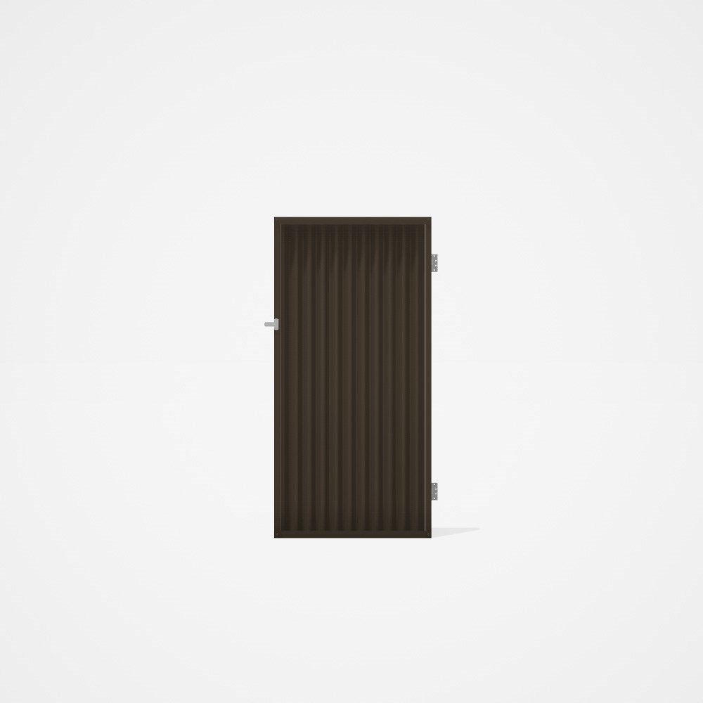 Good Neighbour® CGI Single Gate Standard .32 BMT1.8m High Sheet: Banyan Brown, Frame: Banyan Brown