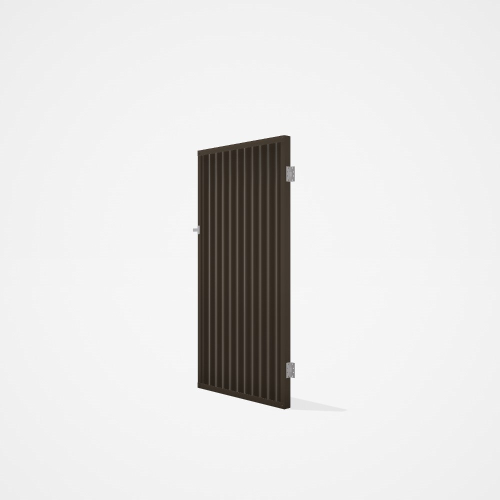 Good Neighbour® CGI Single Gate Standard .32 BMT1.8m High Sheet: Banyan Brown, Frame: Banyan Brown