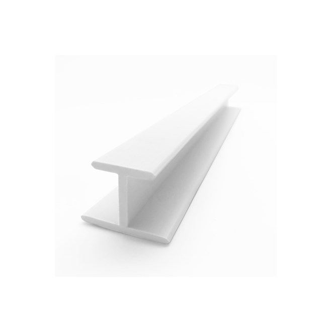 Castellated QuickBoard H Trim Joiner 38X27mm 2.7M Arctic White