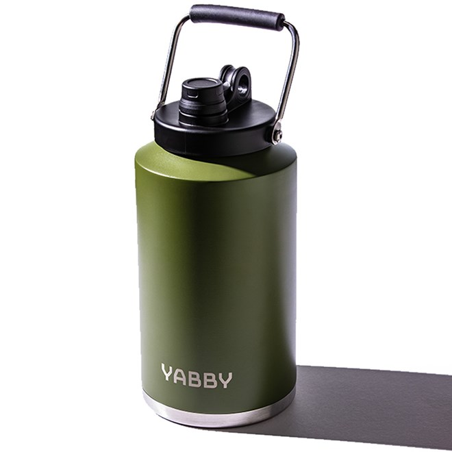 Yabby 3.8L Insulated Water Jug Bush Green