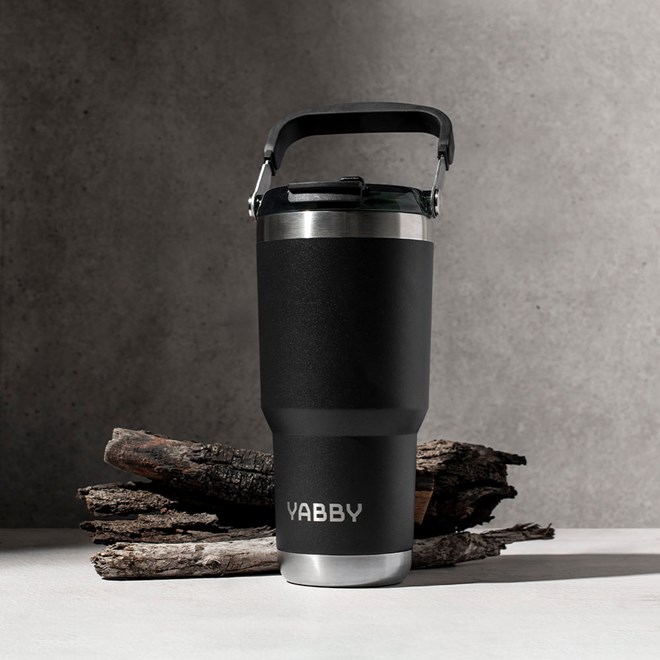 Yabby 950ml Insulated Drink Bottle Black Rock