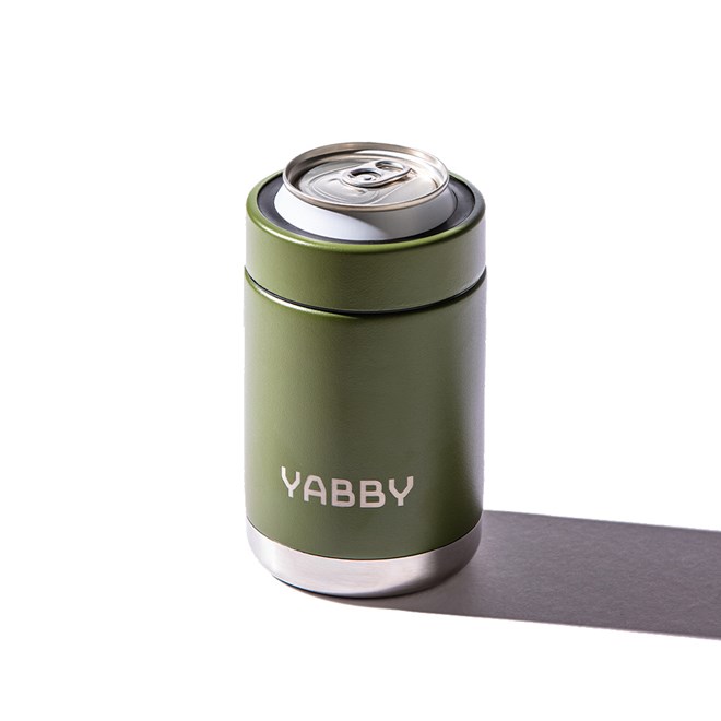 Yabby 375ml Insulated Can Cooler Bush Green