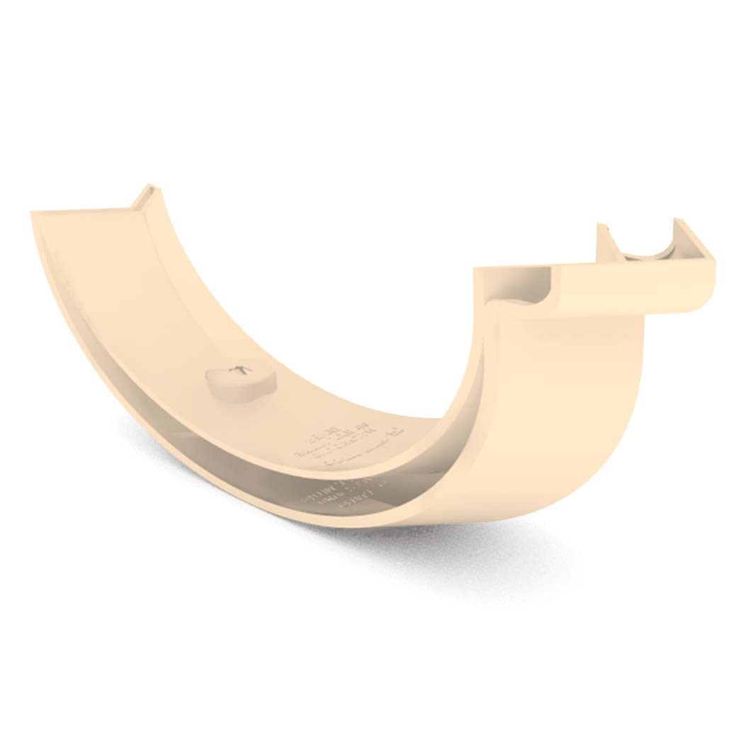 Half Round Gutter External Two Piece Cast Angle 90° Smooth Cream