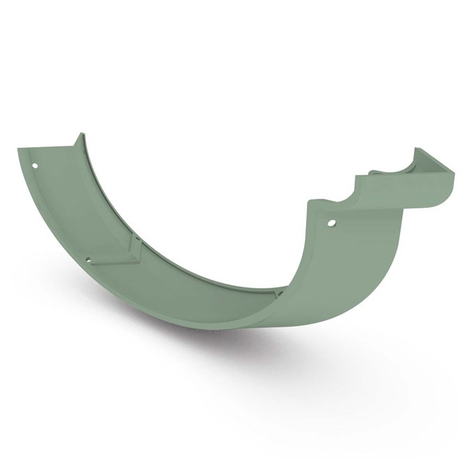 Half Round Gutter External Cast Angle 90° Mist Green