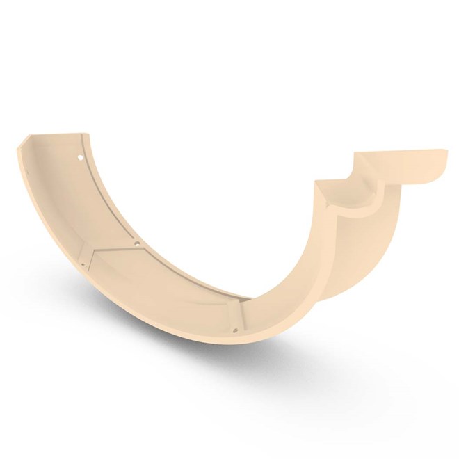 Half Round Gutter Internal Cast Angle 90° Smooth Cream