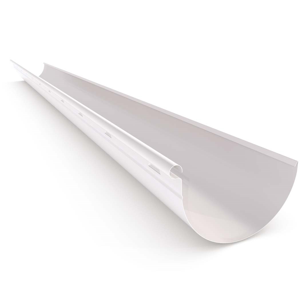 Half Round Gutter Slotted Off White