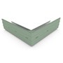 Hi-Square Gutter External Mitre Slotted Mist Green