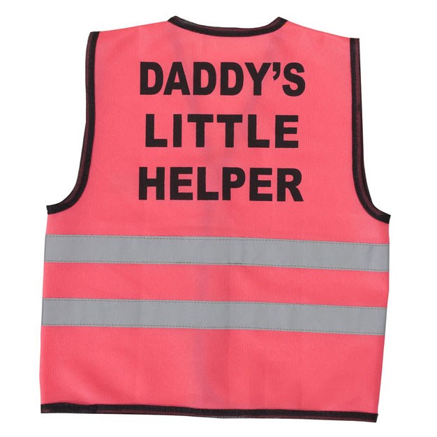 Daddys Little Helper Pink Hi Vis Vest Medium
