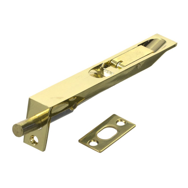 Flush Bolt 150 x 19mm Polished Brass