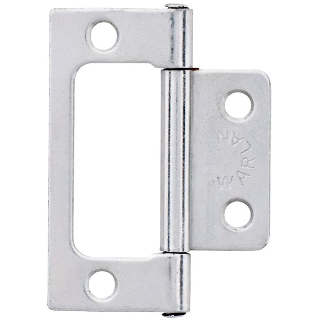 Hinge Hirline Flat 50X37X1.2 Fixed Pin Zinc Plated