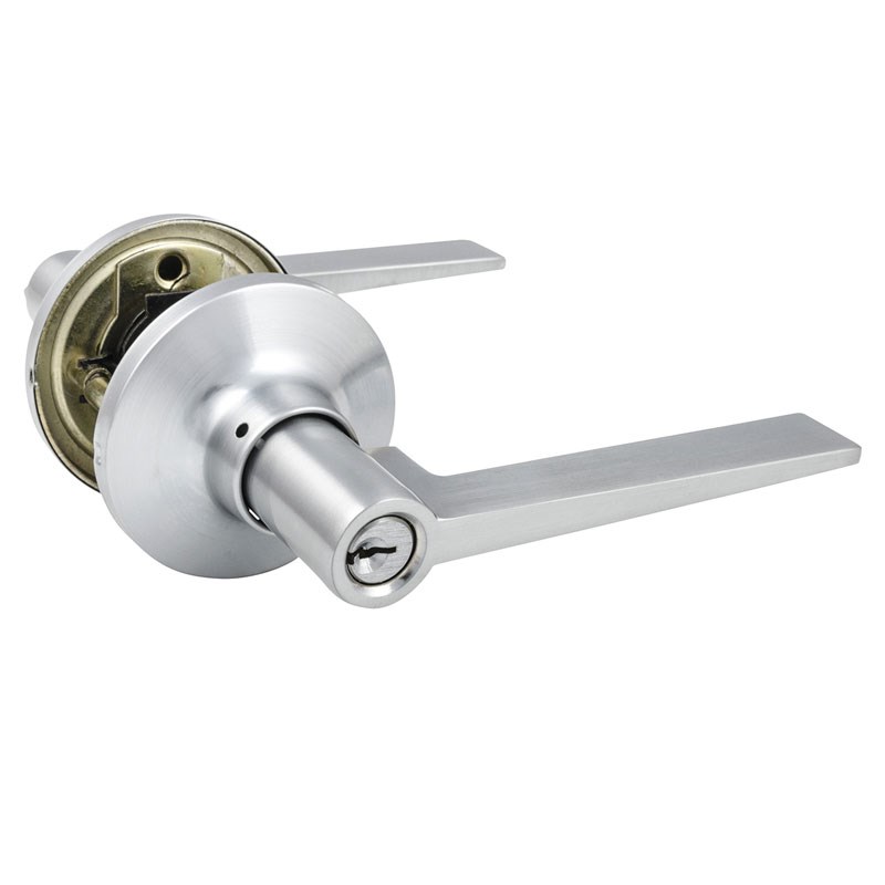 Builder Lock Satin Chrome Lever Combo Entrance Set