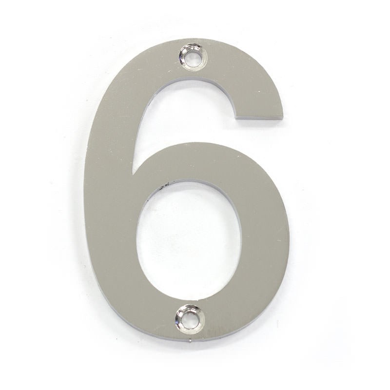 60mm Polished Stainless Steel 6 Numeral