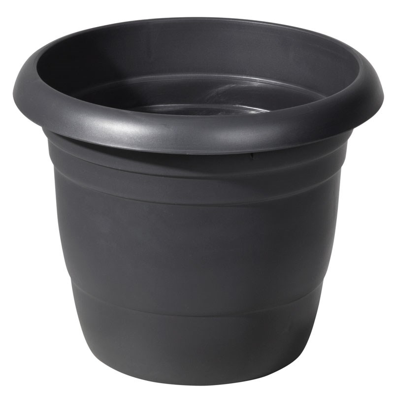 Tuscany Charcoal Plastic Pot 300mm/10 Litres