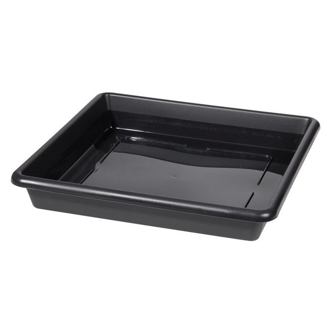 Oasis Portland Charcoal Saucer To Suit 400mm Square Plastic Pot.