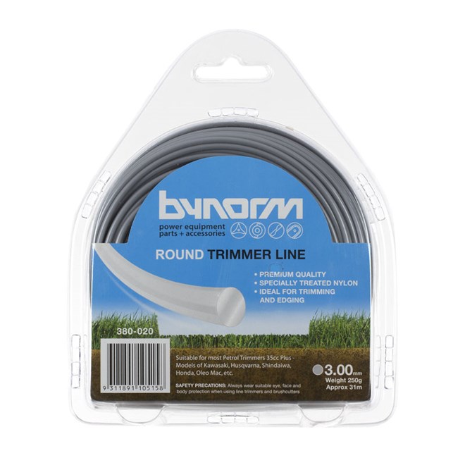 bynorm grey round trimmer line 3mm x 31m