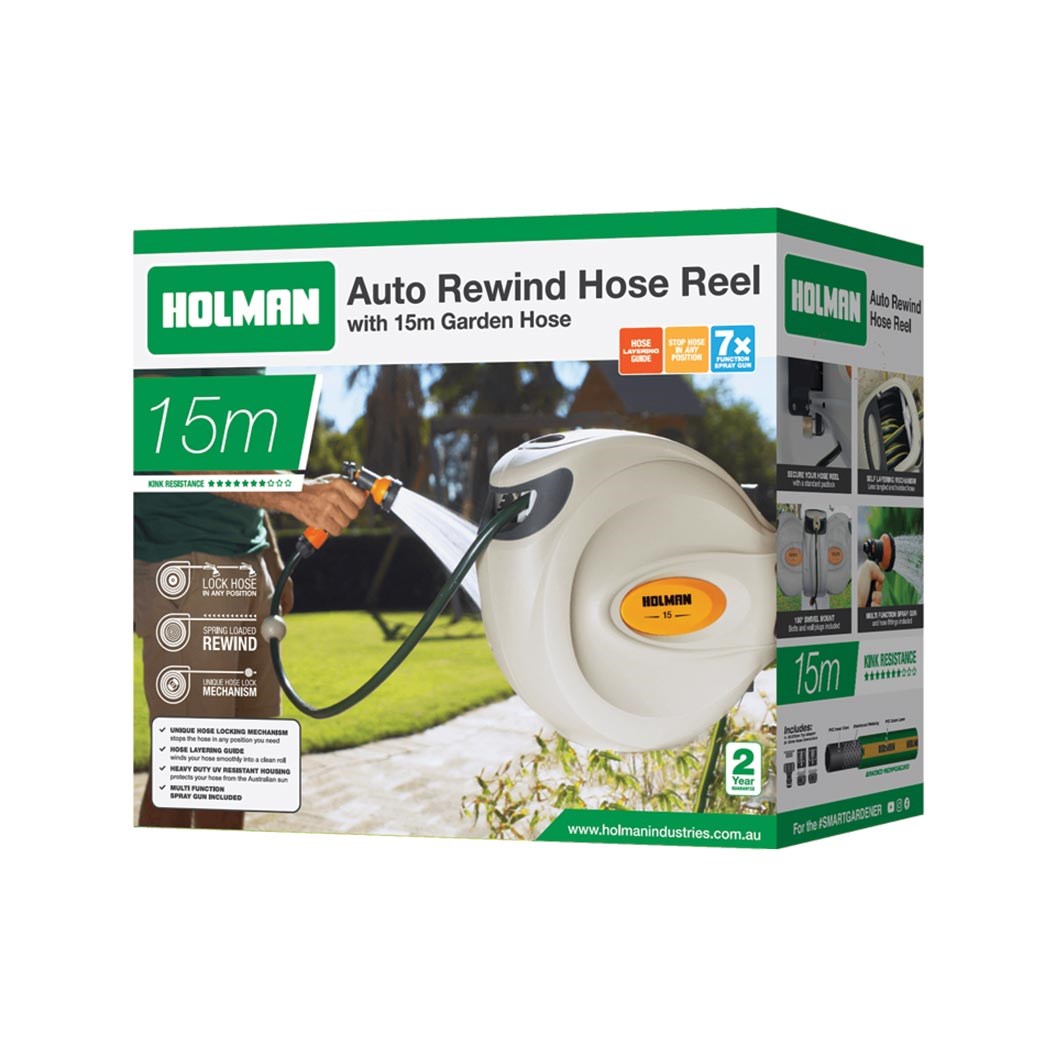 15m Auto Rewind Hose Reel