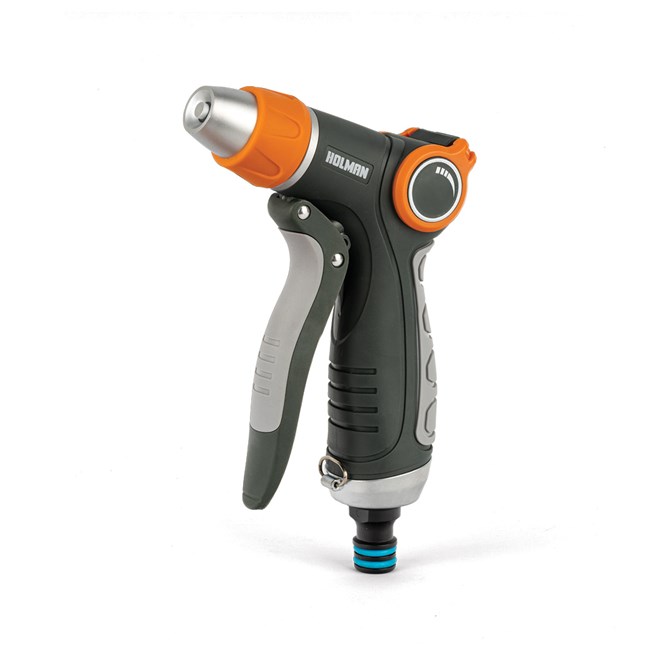 Adjustable Spray Pistol with Thumb Flow Control