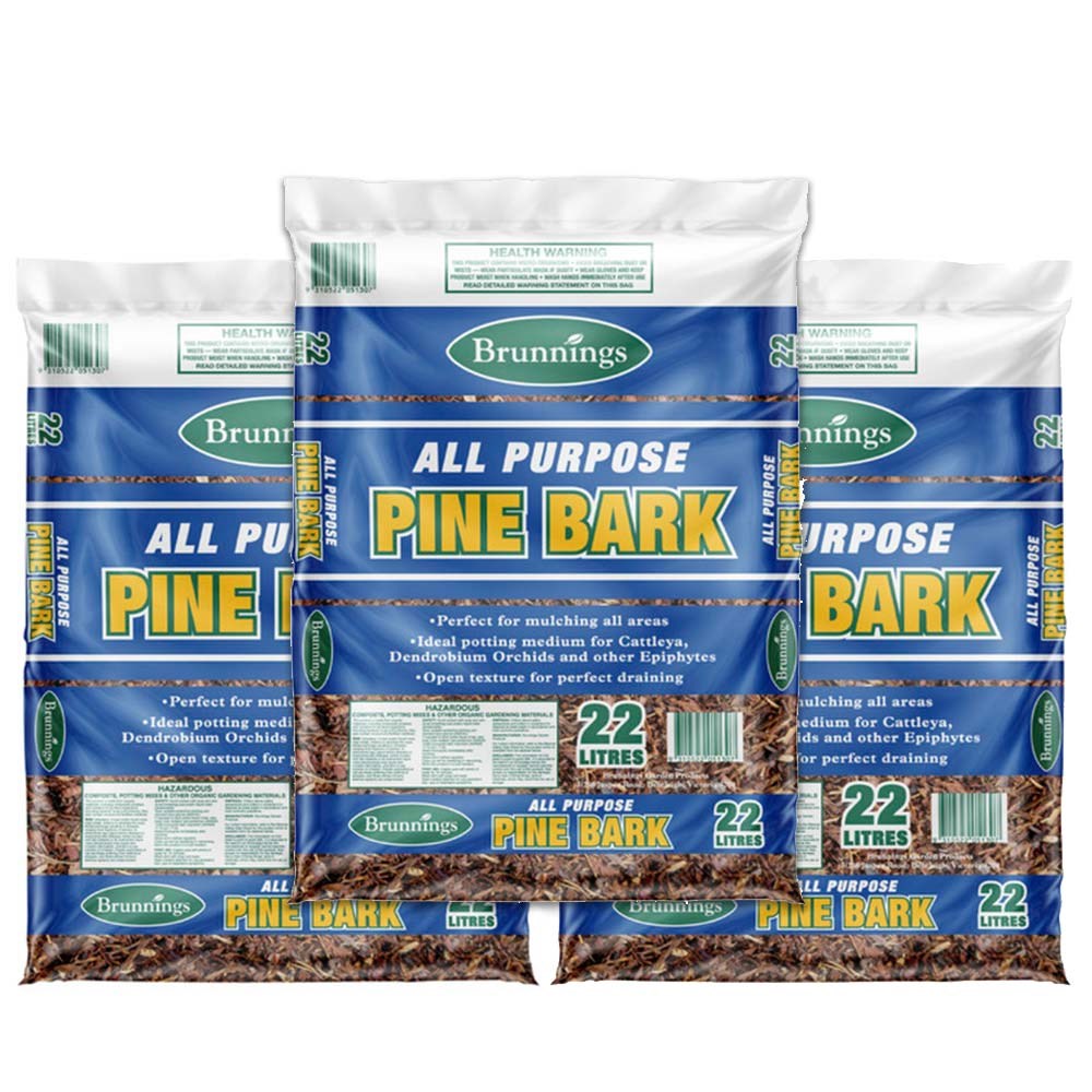 Brunnings Pine Bark 22L 3 Pack