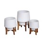 Fara Pot With Stand White Small