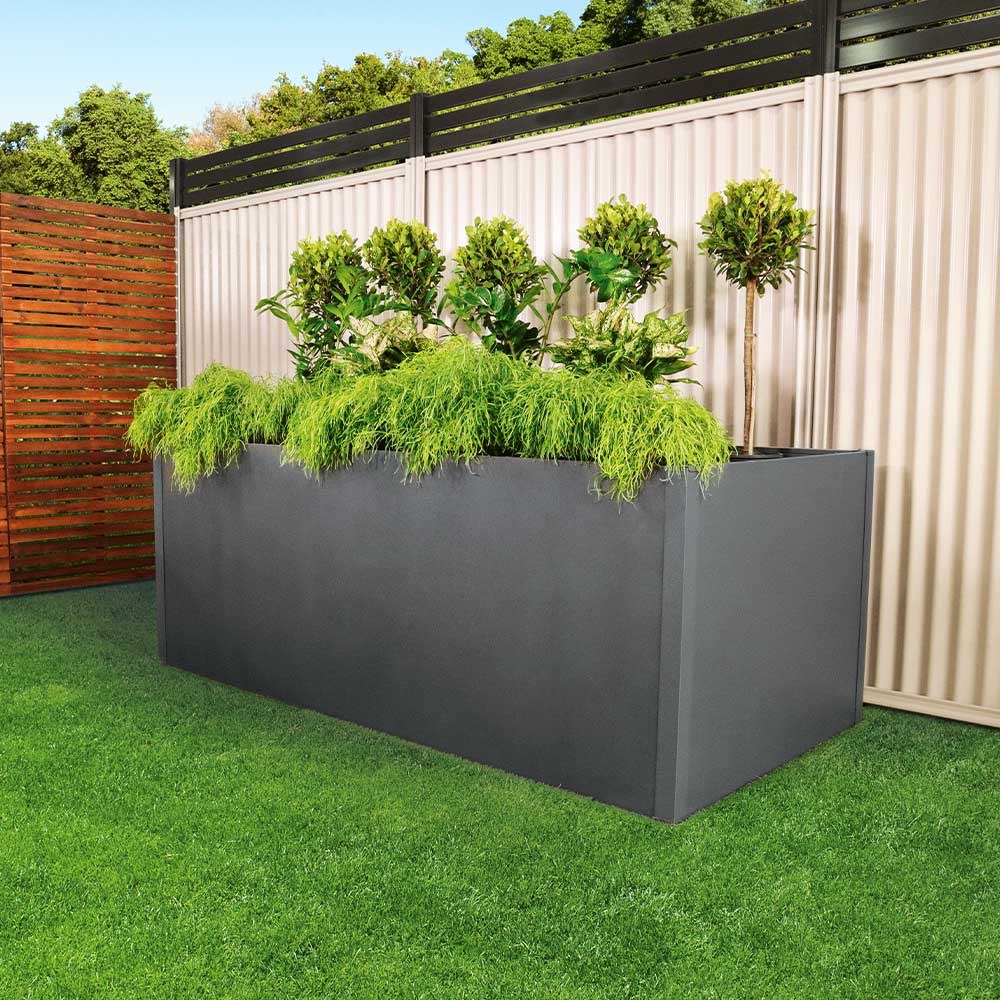 Stratco Twin Wall Raised Garden Bed Grey
